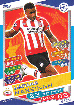 Luciano Narsingh PSV Eindhoven 2016/17 Topps Match Attax CL #PSV13